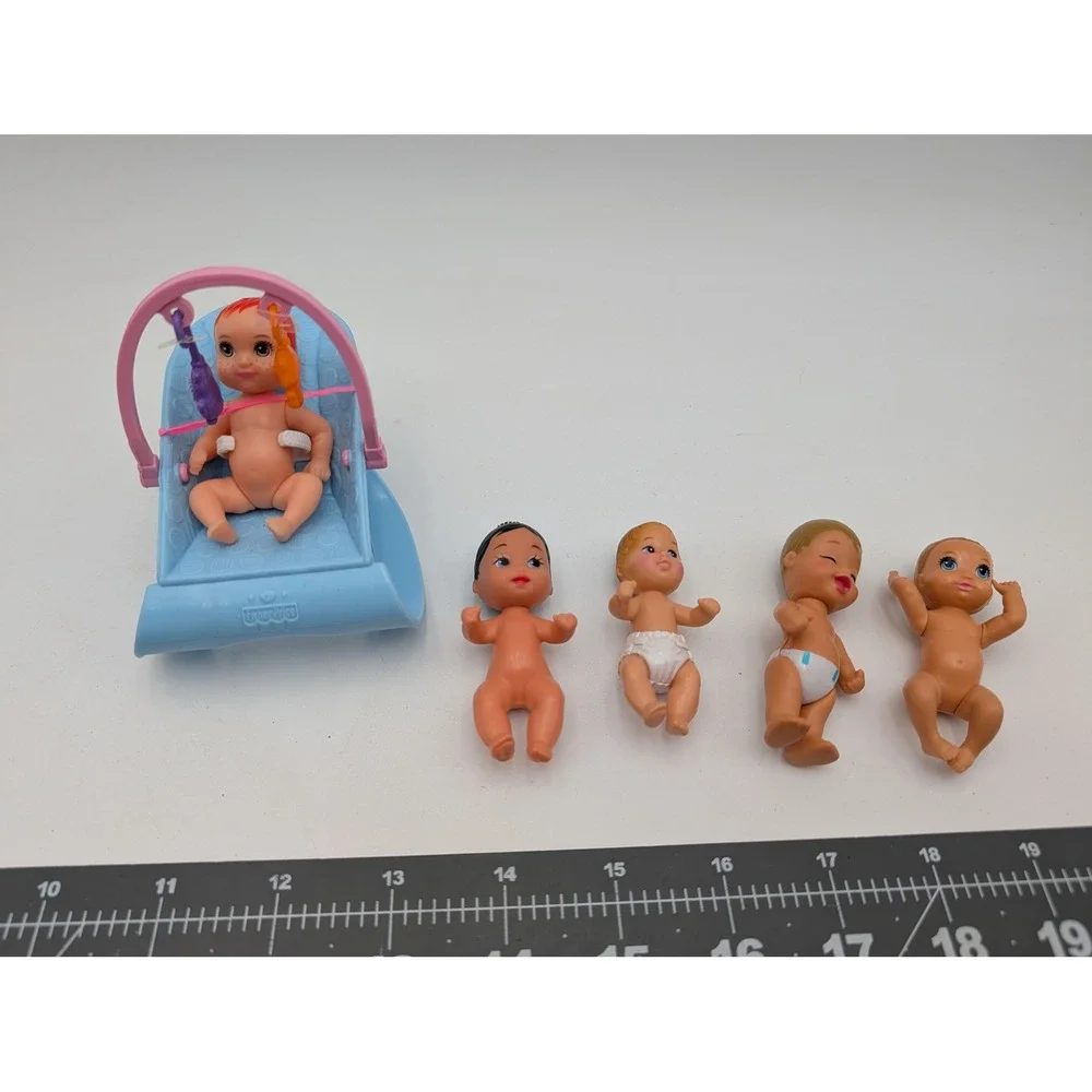Mattel Barbie Baby Doll Figure Lot of 5 Seat